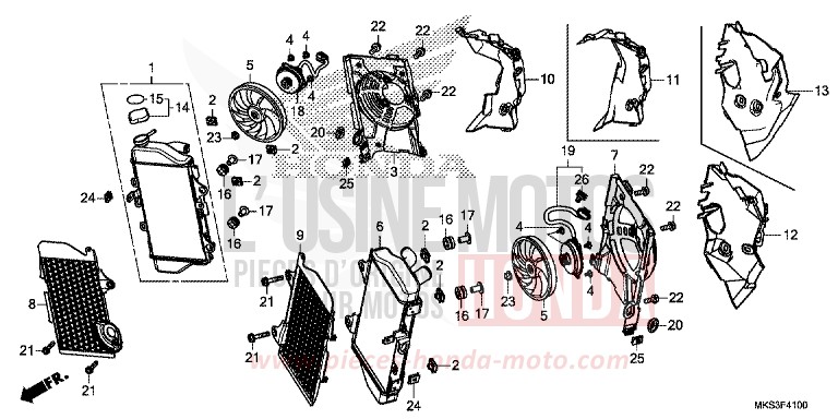KUEHLER von Africa Twin Mechanik MAT BALLISTIC BLACK METALLIC (NHA86) von 2020